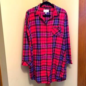 Victoria's Secret  plaid pj dress large